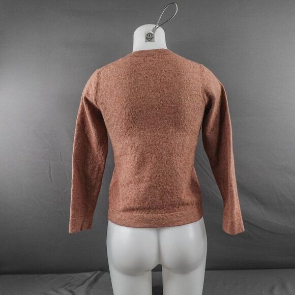 J Crew Womens Teddie Sweater Small Brown Slub Minimalist Cozy Y2K Retro Preppy - Picture 5 of 10